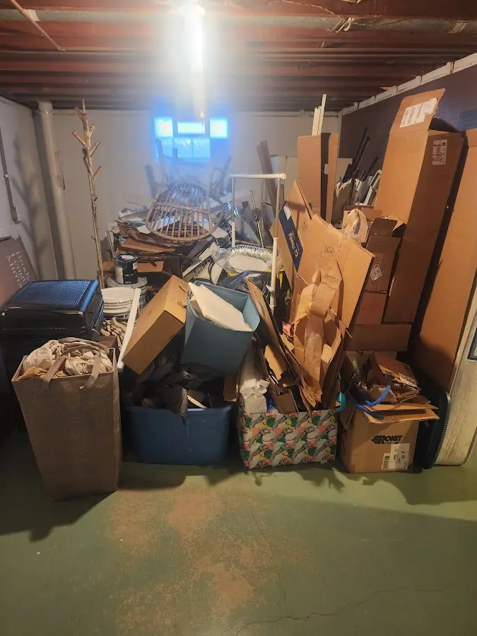 Roll-off dumpster container at job site for 15 Yard Dumpster Rental in Somersworth